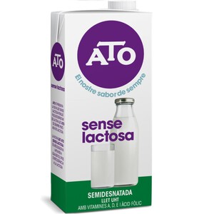 Imagen de ATO Llet semidesnatada sense lactosa en cartró