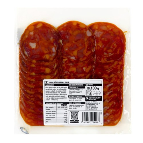 BONPREU Xoriço ibèric extra a talls