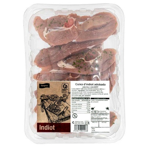 BONPREU Cuixa d'indiot adobada amb all i julivert