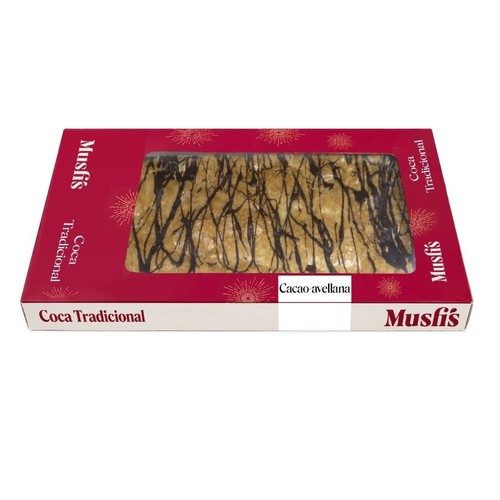 MUSFI'S Coca de vidre amb crema de cacau  i avellana