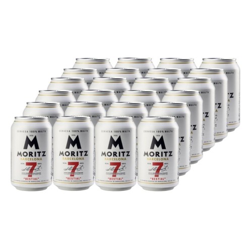 MORITZ 7 Cervesa 100% malta 24x33 cl en llauna