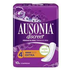 AUSONIA DISCREET Compresa extra para incontinencia 10 por envase