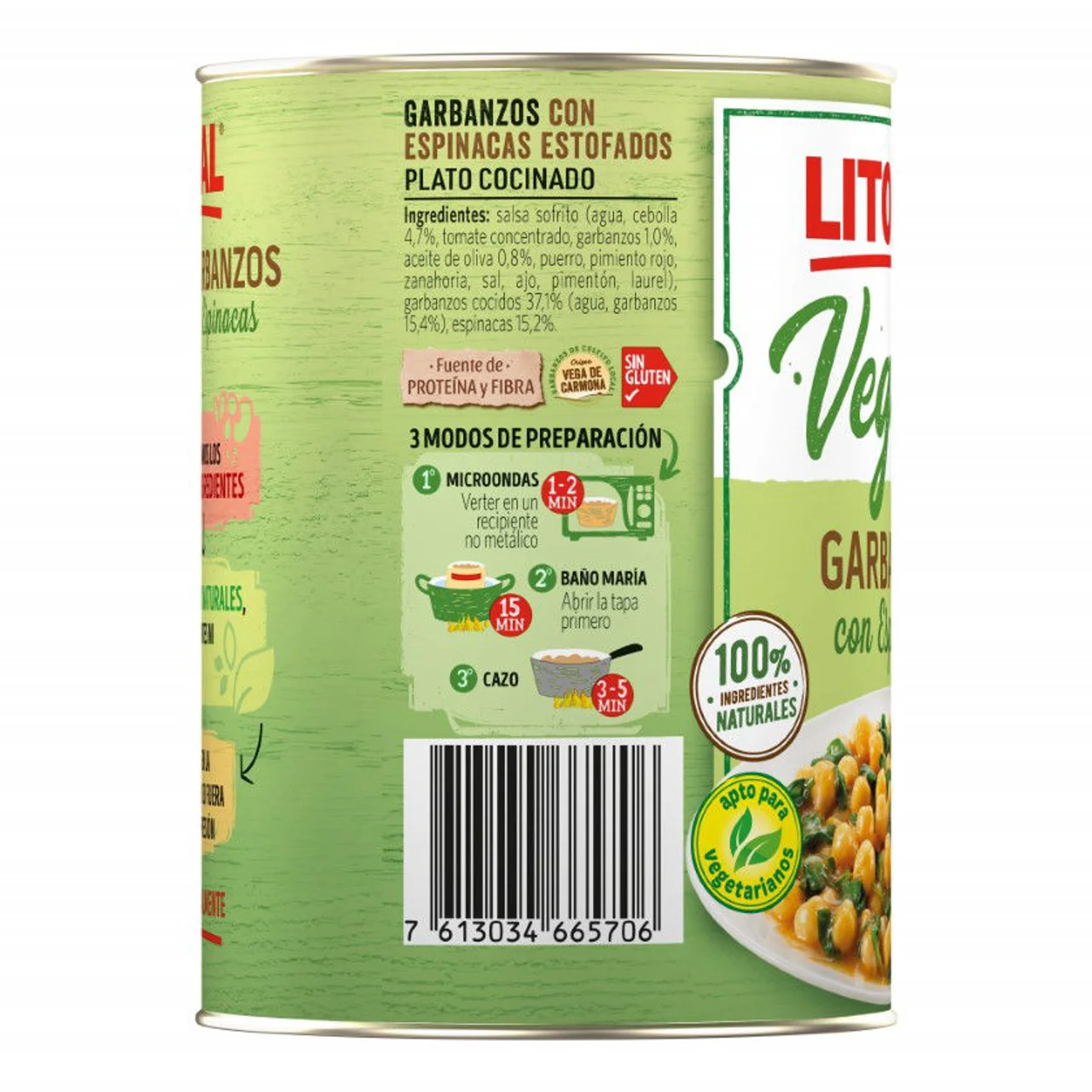 Garbanzos con espinacas