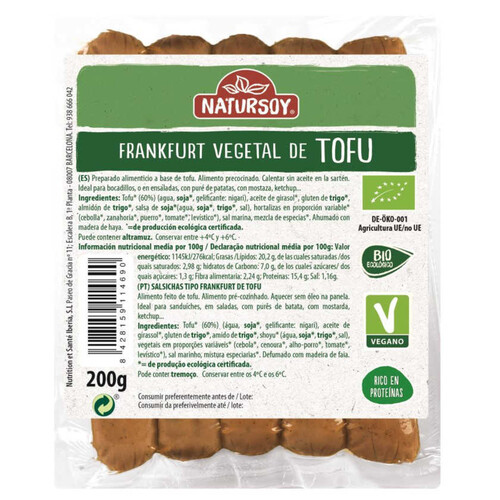 NATURSOY Frankfurt de tofu ecològic