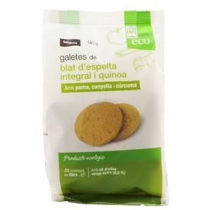 Imagen de BONPREU Galetes de blat d'espelta integral i quinoa ecològiques