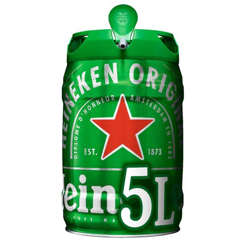 HEINEKEN Cervesa holandesa suau en barril de 5 litres