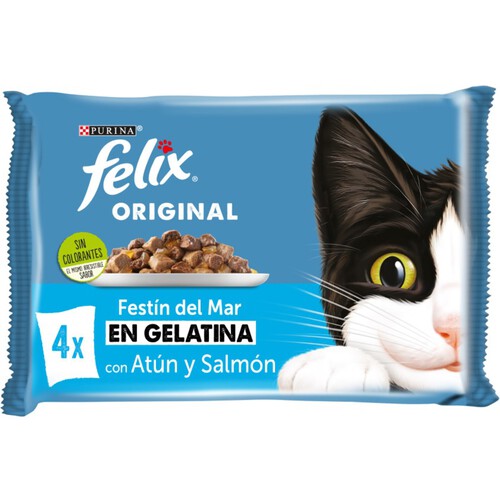 FELIX Menjar en gelatina de peix per a gat
