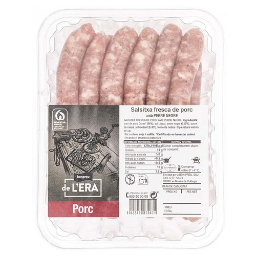 BONPREU DE L'ERA Salsitxa de porc