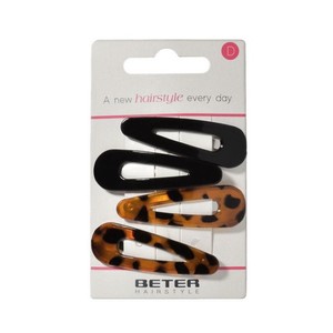 BETER Clip granota negre/marro 4 ud
