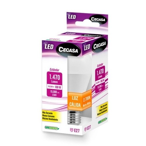 CEGASA Bombeta Led E27 llum càlida 14.5W-2700K