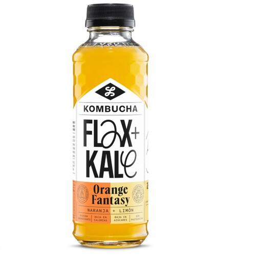 FLAX&KALE Te kombutxa orange fantasy en ampolla