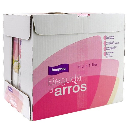 BONPREU Beguda d'arròs  6x1L en cartró