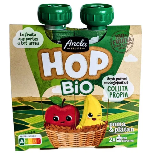 HOP BIO Compota de manzana y pera ecológica