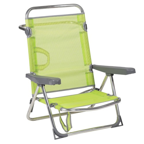 ALCO Cadira de platja plegable de color pistatxo