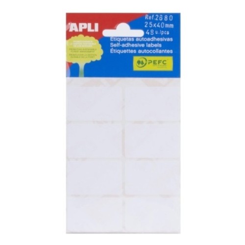 APLI Etiquetes adhesives 25x40 48u
