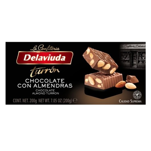 DELAVIUDA Torró de xocolata amb ametlles