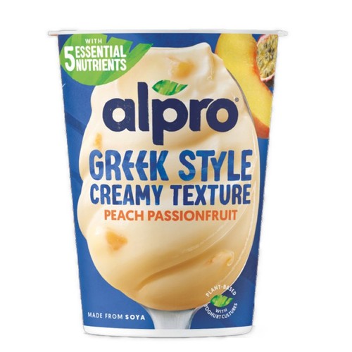 ALPRO Producte vegetal de soja estil grec amb gust a préssec