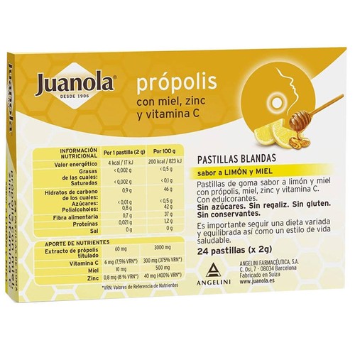 JUANOLA Pastilles toves gust de llimona i mel