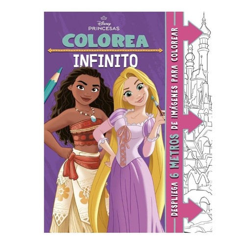 ED. DISNEY Llibre Princesas. Colorea infinito