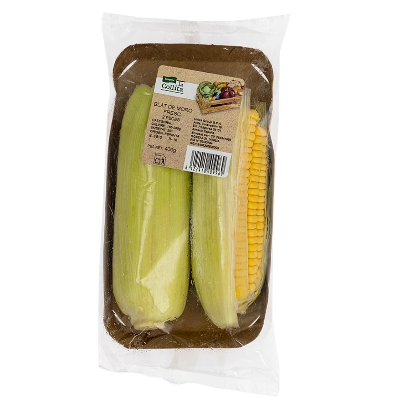 Maíz fresco en bolsa de 2 ud.