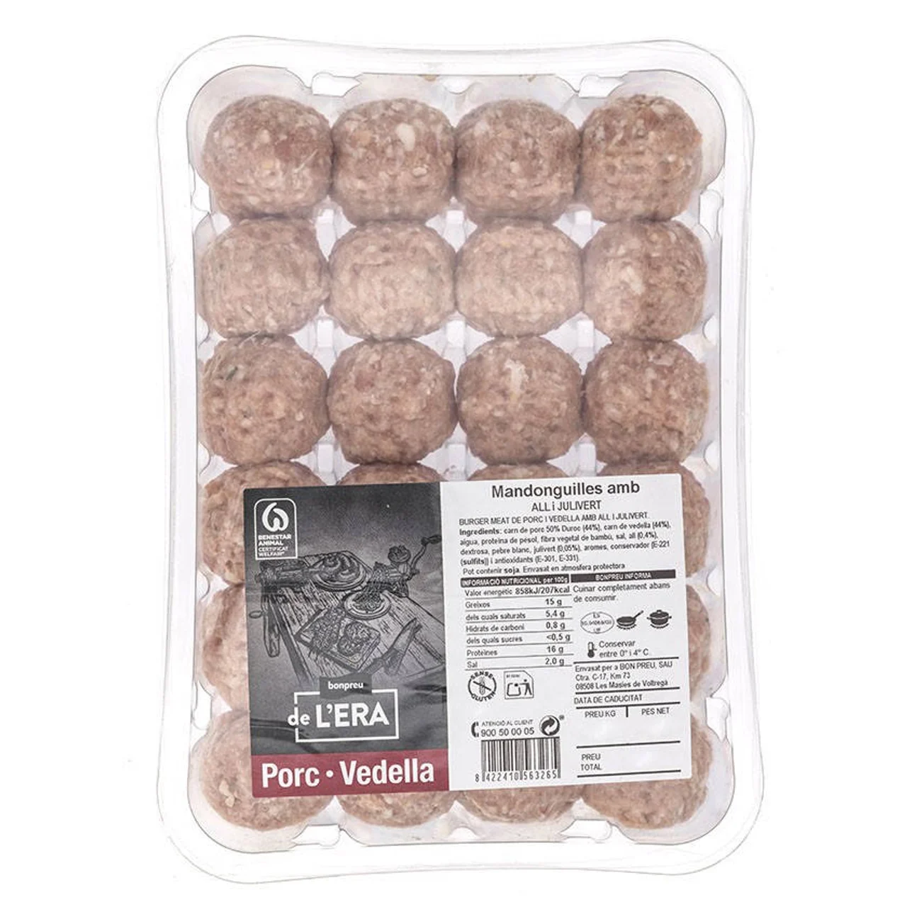 BONPREU DE L'ERA Albóndigas con ajo y perejil