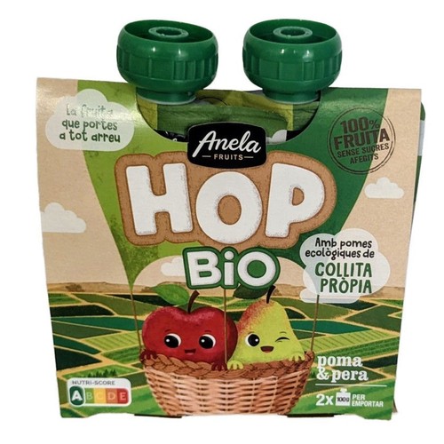 HOP BIO Compota de poma i pera ecològica