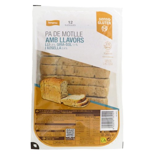 BONPREU Pa de motlle amb llavors sense gluten