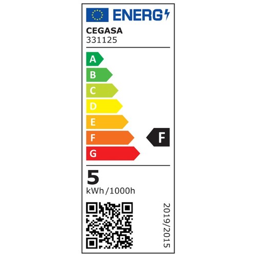 CEGASA Bombeta Led E27 llum càlida 5W-2700K