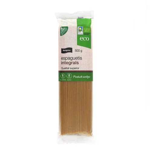 BONPREU Pasta integral espirales ecológica Km0
