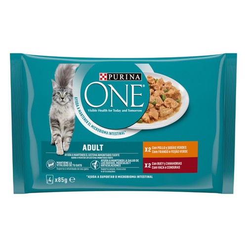 PURINA ONE Menjar de pollastre i bou per a gat adult