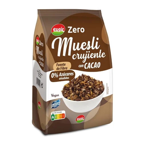 Cereales muesli crujiente sin azúcar