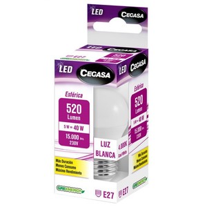 Imagen de CEGASA Bombeta Led E27 llum blanca 5W-4000K