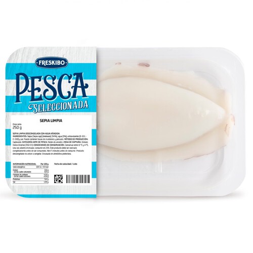 EL NOSTRE PEIX Sípia neta en safata de 250 g