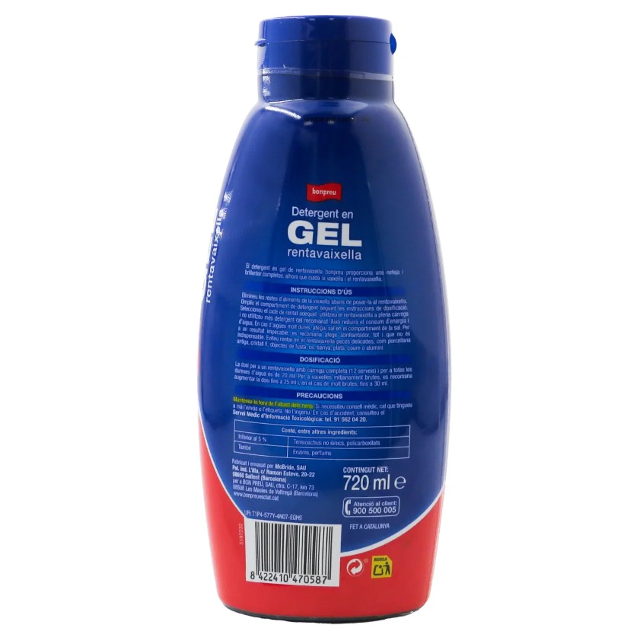 BONPREU Detergente en gel para lavavajillas de 36 dosis