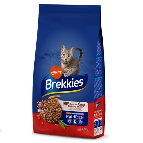 BREKKIES Menjar sec de bou per a gat adult