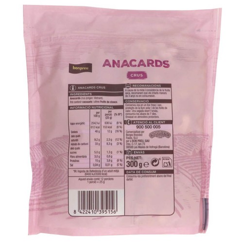 BONPREU Anacards crus