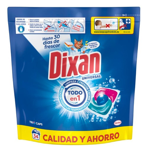 DIXAN Detergent líquid Triocaps de 34 dosis