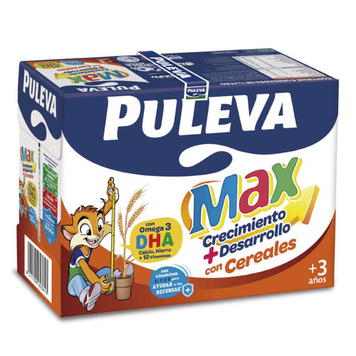 PULEVA MAX Llet amb cereals 6x1L en cartró