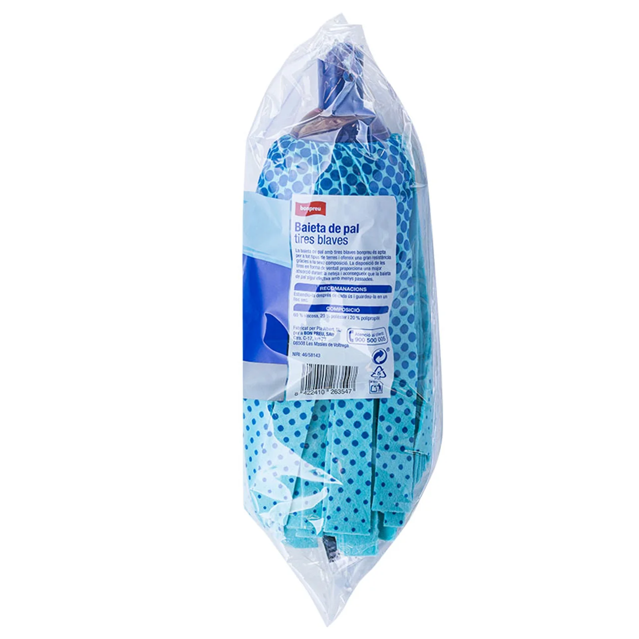 BONPREU Fregona de tiras azul