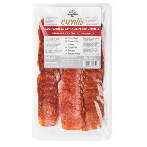 EXENTIS Llonganissa extra al pebre vermell
