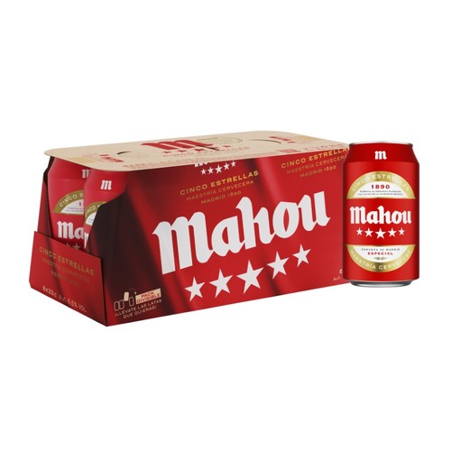 MAHOU 5 ESTRELL Cervesa especial 8 x 33 cl en llauna
