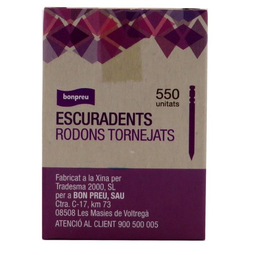BONPREU Escuradents rodons tornejats