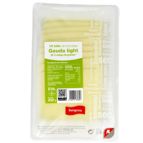 BONPREU Queso tierno light en lonchas