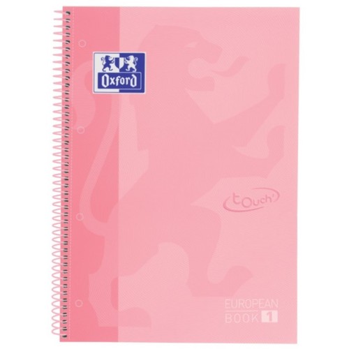 OXFORD Llibreta A4 quadrícula color rosa pastel de 80 fulls