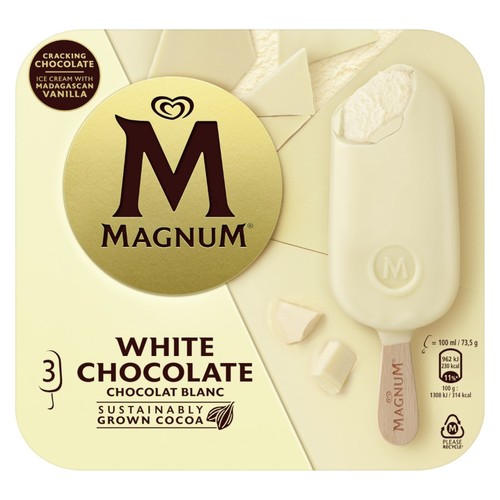 MAGNUM Gelat de xocolata blanca