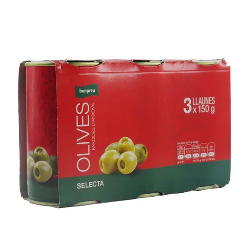 BONPREU Aceitunas negras sin hueso