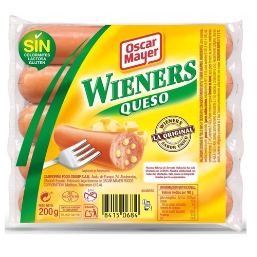OSCAR MAYER Salsitxes de formatge Wieners
