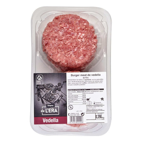 BONPREU DE L'ERA Burger meat de vedella femella