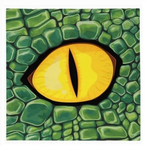 2CAPES Tovallons de paper amb disseny d'ull de dinosaure 33 x 33 cm