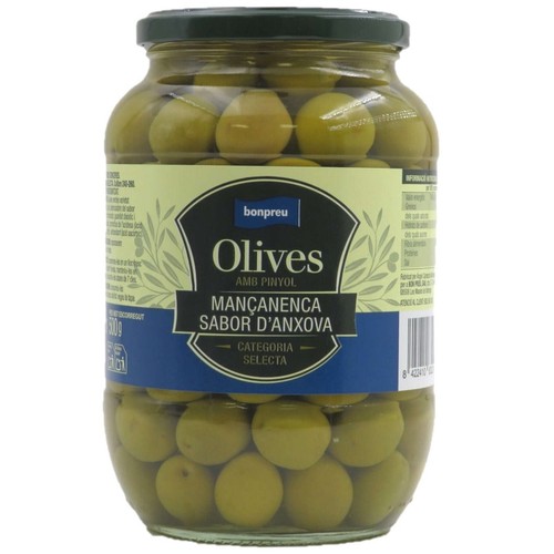 BONPREU Olives mançanenca amb sabor d'anxova